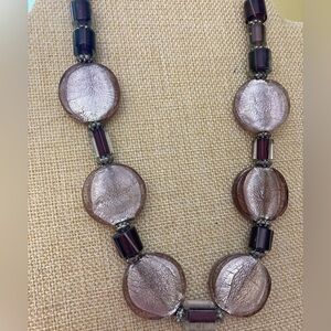 Vintage Purple Glass‎ Necklace